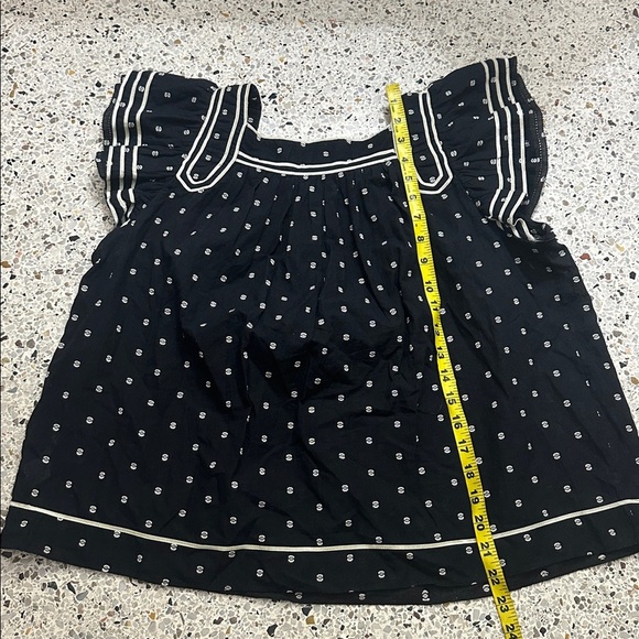 Ulla Johnson Alice ruffle sleeve black eclipse dot blouse top small s - Picture 7 of 7